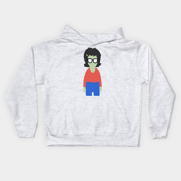 Zombie Tina Kids Hoodie by gray-cat